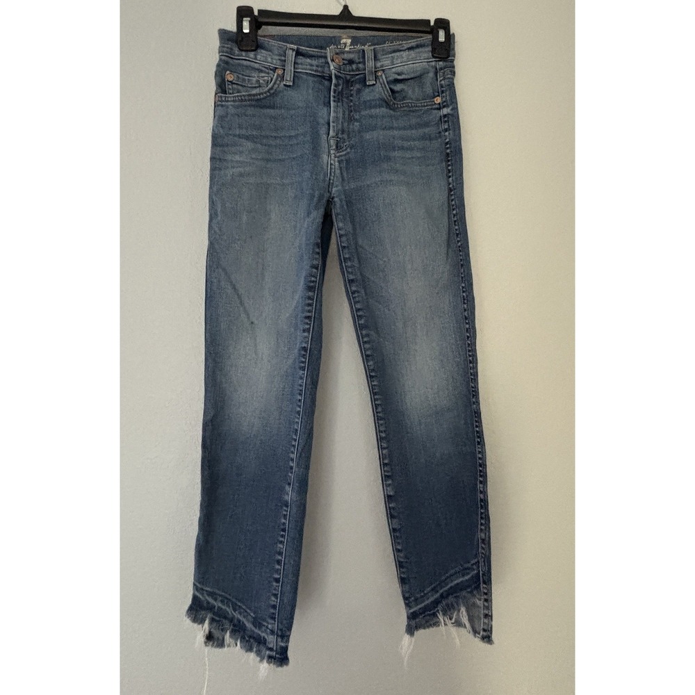 7 For All Mankind Roxanne Ankle Raw Edge Womens Made in USA Size 24